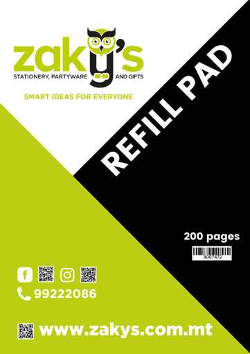 Picture of ZAKYS REFILL PAD 200 PAGES CLOTHBOUND